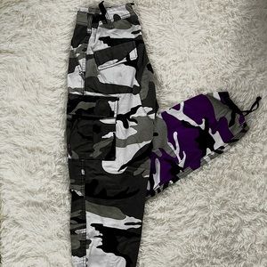 Black And White Camo Pants 